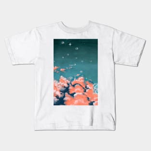 Pink Bubbly Clouds Kids T-Shirt
